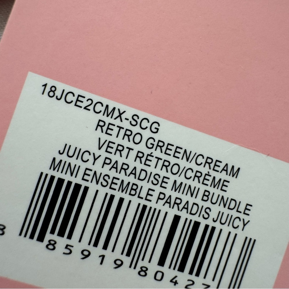 RARE! Juicy Couture RETRO GREEN/CREAM JUICY PARADISE MINI BUNDLE! - Picture 5 of 5